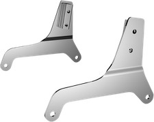Drag Specialties Chrome Round Sissy Bar Side Plates - USA Made 1504-0067