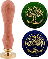 Tree of Life Wax Sealing Stamp, Vintage Plant Wax Seal Stamp with 30Mm Brass Hea