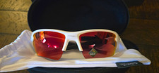 Oakley Flak 2.0 XL OO9188 Prizm Red Lens Polished White Wrap Sunglasses, NEW