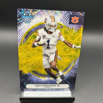 2025 Bowman U Best #78 Eric Singleton Jr. Yellow Lazer /250 Auburn (#214/250)