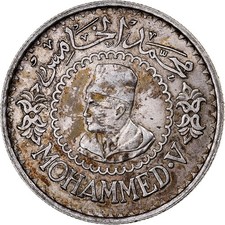 [#1115357] Coin, Morocco, Mohammed V, 500 Francs, 1956/AH1376, Paris, AU, Sil, v