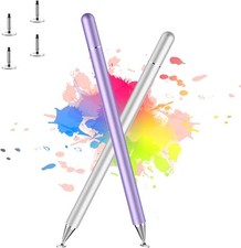 Stylus Pen for iPad, LUNTAK Pens Apple/iPhone/Ipad Purple Sliver