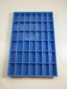 42 Compartment Blue Plastic Storage Organizer Container Stackable
