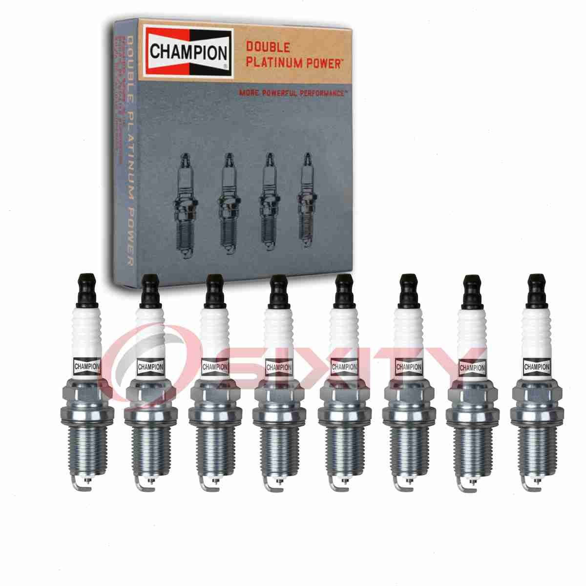 8 pc Champion Double Platinum Spark Plugs for 2005-2008 Jaguar Super V8 4.2L yn