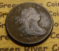 1807  Half  Cent   Draped Bust Coin (1800-1808 ) #M19   Coin