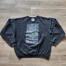 Vintage 90s Y2K KCRW 89.9 FM Radio Sweatshirt Size L Black