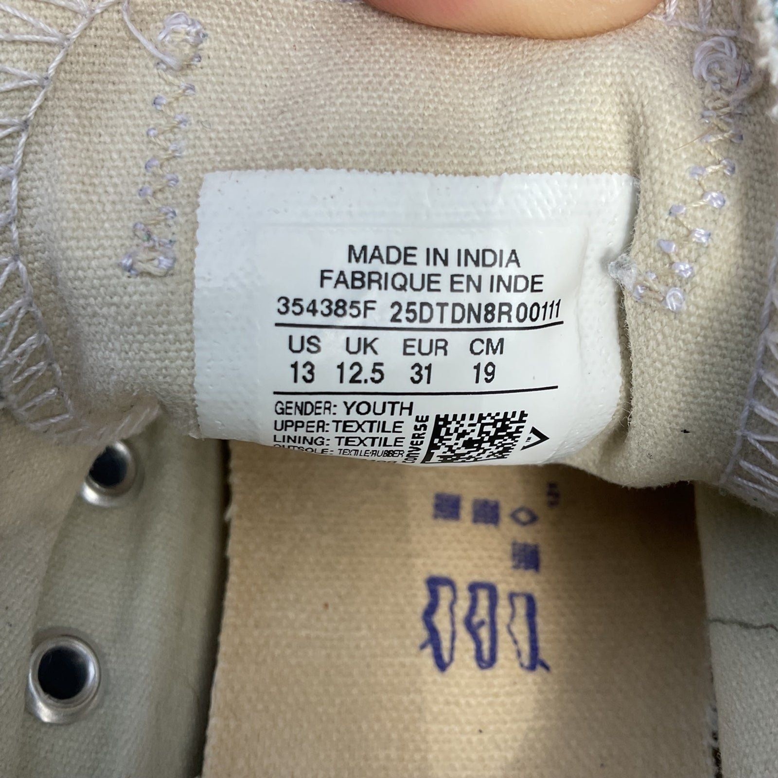 Light Green Converse All Star Low Top Sneakers Youth Size 13 thumbnail 8