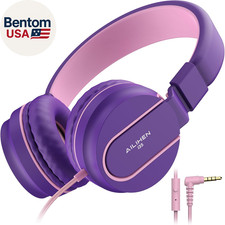 Kids Headphones, Wired Headphones for Kids on Ear with Microphone, 93Db Volume L