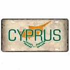 Cyprus Decorative License Metal Plate Vintage Travel Flag Sign Wall Tin Plaque