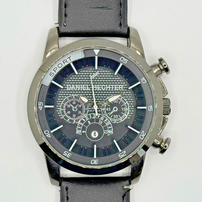 Große Sportuhr DANIEL HECHTER Herrenarmbanduhr Schwarz Atlas for Men Design