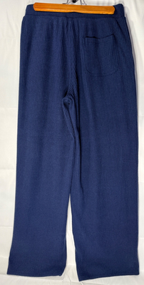 Alo Yoga Muse Wide Leg Lounge Ribbed Pant Navy Blue Women's Size