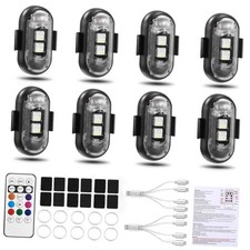 8PCS Wireless LED Strobe Lights, Halloween 8 Colors Wireless 8PCS Standard 