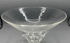 Spectacular Steuben Don Pollard Large 13” Crystal Peony Footed Centerpiece Bowl