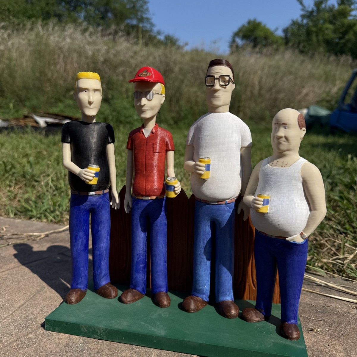 King Of The Hill Hank Hill Figure 8” Set Of 4 | eBay