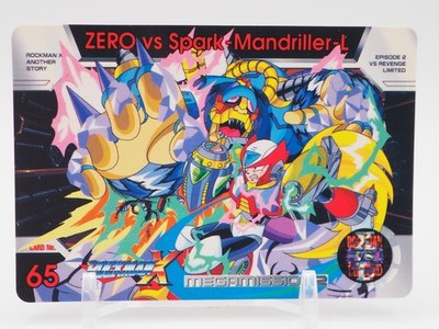 Zero vs Spark-Mandriller-L Mega Man X Mega Mission 2 Carddass Karte 65 ZF850