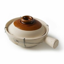 Chinese Single Handle Wired Earthen Pot & Lid - Chinese Clay Pot - 16cm