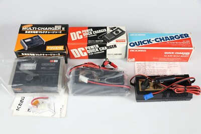 Kyosho Acoms chargers Lot NIB Munti-charger II Power Quick Vintage NIP