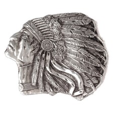 Indian Warrior Chief Belt Buckle Western Cowboy Native American IW-06-S 