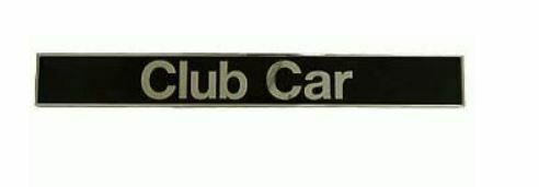 Placa de identificación/emblema de Club Car, pieza OEM negra/plateada - Imagen 2 de 5