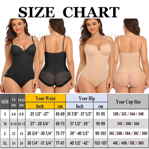 Women's Tummy Control Underwire Bra Bodysuits Body Shaper Leotards Top Jumpsuit - Picture 2 of 23