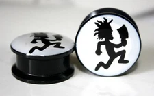 Hatchet Man Screw-on Gauges/plugs/tunnels Acrylic (1 Pair) pick Size  (C/4/3/91)