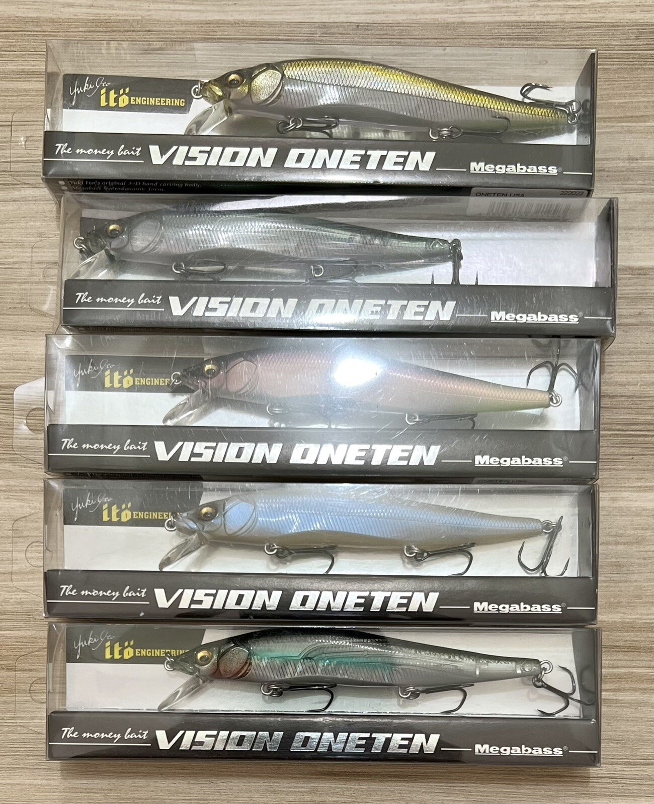 Megabass (Lot Of 5) Ito Vision Oneten Suspending Jerkbaits, Free Shipping!NWT! - Image 5