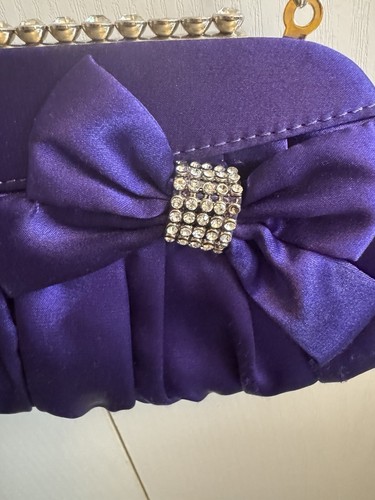 Purple Sequin Small Clutch Bag - Picture 3 of 8
