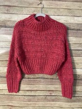 Urban Outfitters Women s Pink Knit Cropped Sweater Size: Medium