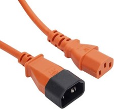 IEC C14 to C13 Power Extension Cable Male to Female Kettle Lead PC Monitor Lot