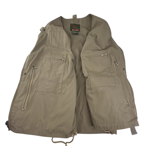 Vtg Garcia Fly Fishing Vest OSFA Khaki Vented 13 Pockets Fly Patch Beige READ - Picture 15 of 24