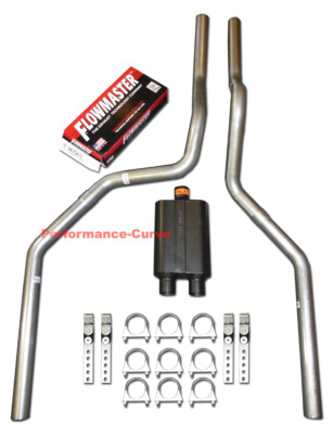 97 - 01 FORD F150 Truck Mandrel Bent Dual Exhaust w/ Flowmaster Muffler