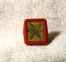 Vintage "Poll Parrot" Plastic TV Flicker / Flasher Ring (Circa 1950's)