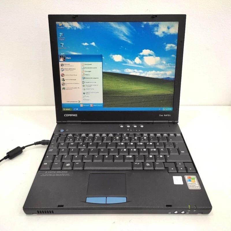 Mini Laptop PC 12"  Pentium 3 1,20 Ghz HP Windows XP Seriale Poco ingombro 22018 - Immagine 2 di 4