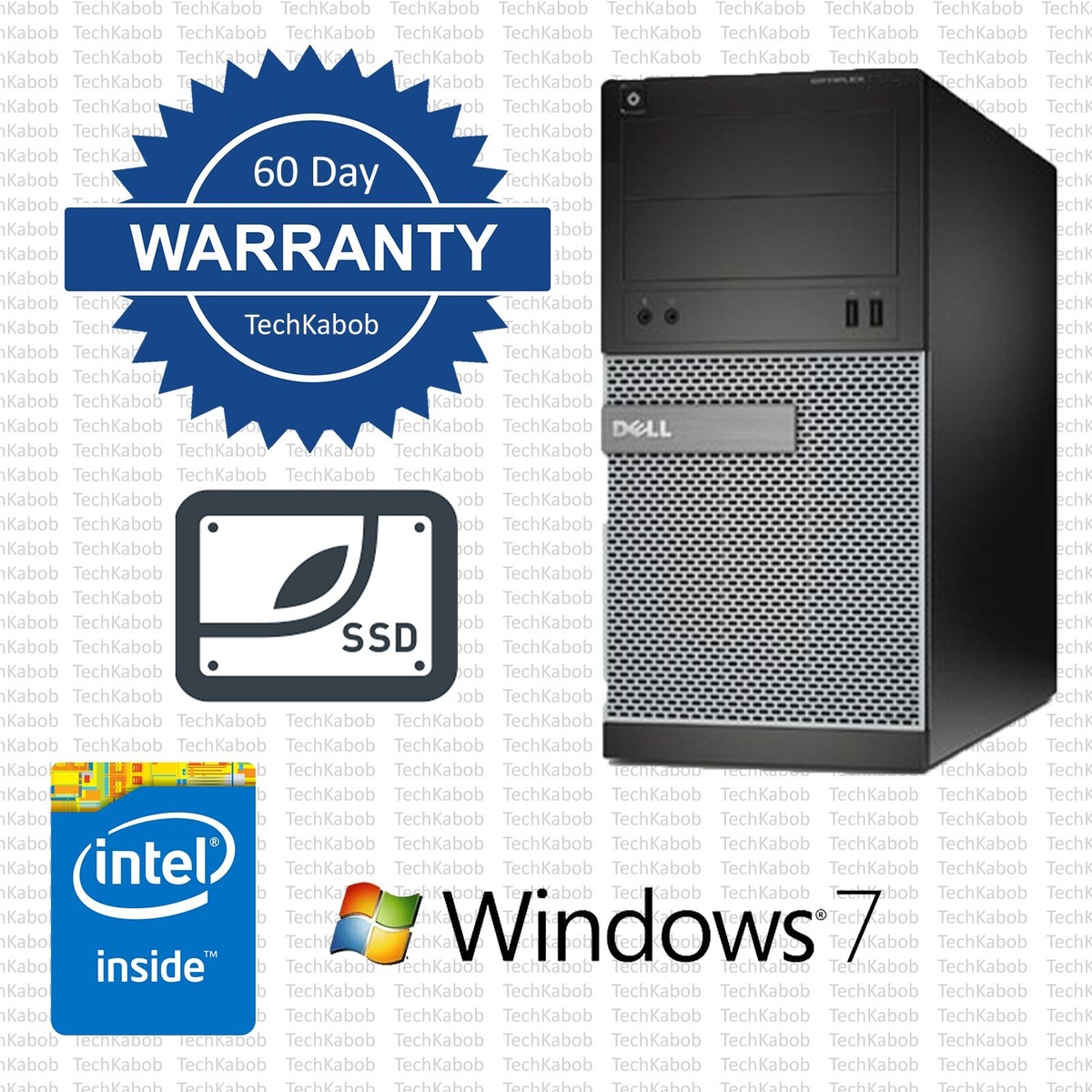 Dell Optiplex 3020 Mid Tower PC Desktop Computer - Windows 7 Pro