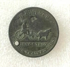 1853 H.B. West's Trained Dog's Brass Medal - Trey & Troy NY Crystal Palace