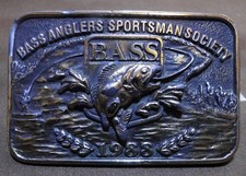 Belt Buckle - Bass Anglers Sportsman Society - B.A.S.S. - 1988 - Great American
