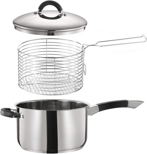 Sartén para astillas de acero inoxidable olla freidora cesta para freír utensilios de cocina - Imagen 22 de 22