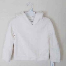Carter's Kids Plush Fleece Pullover Hoodie Girl's size 5 in Ivory