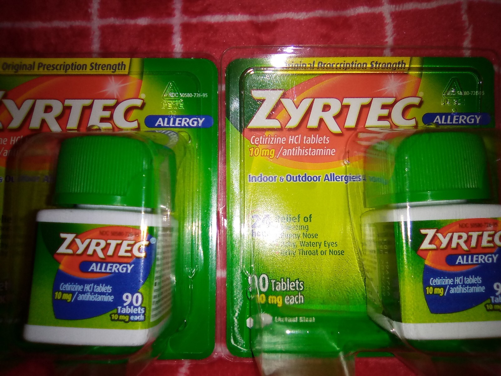 2 Bottle Of Zyrtec Allergy Treatment Tablets 10mg SEALED eBay