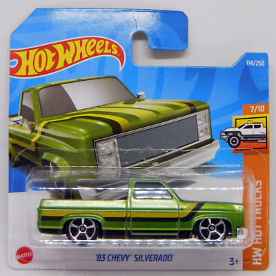 '83 Chevy Silverado - Chevrolet PickUp green - Hot Wheels HW Hot Trucks Card