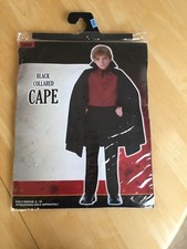 Childs' Black Collared Cape - Size Medium 8-10 - NIP