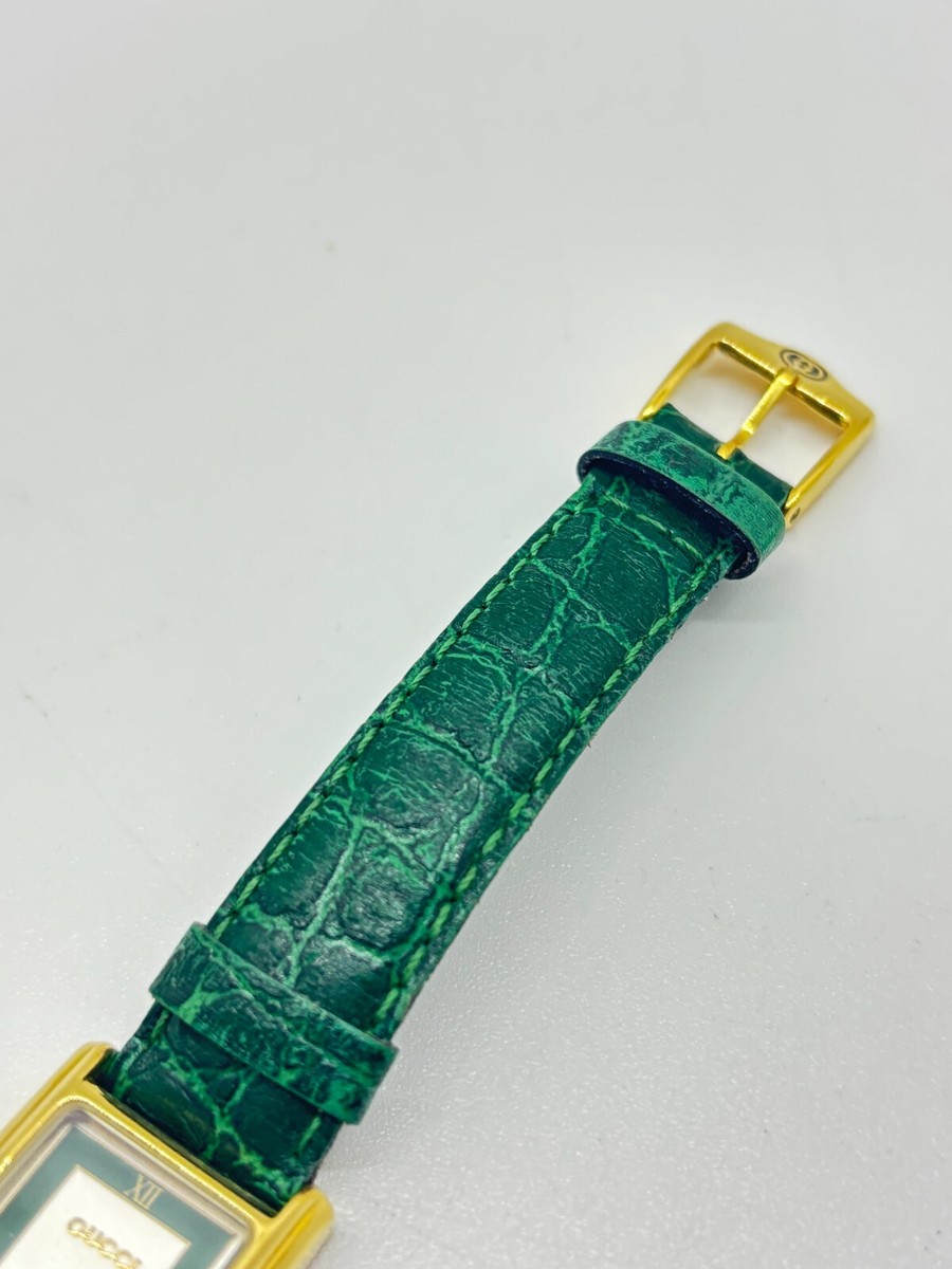 Exc+5 ] Gucci 2600L Green Gold Women's Quartz Watch Used Working F
