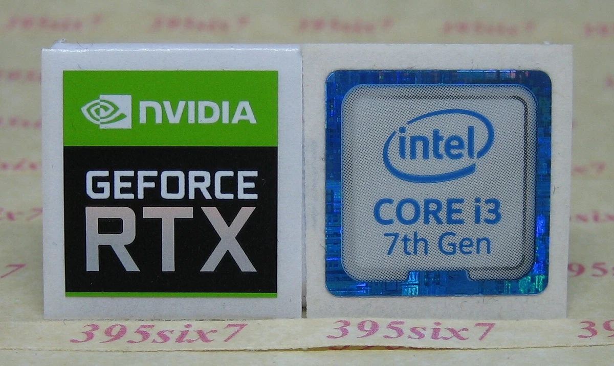 NVIDIA GEFORCE RTX STICKER Laptop PC PROCESSOR CPU STICKER 2018