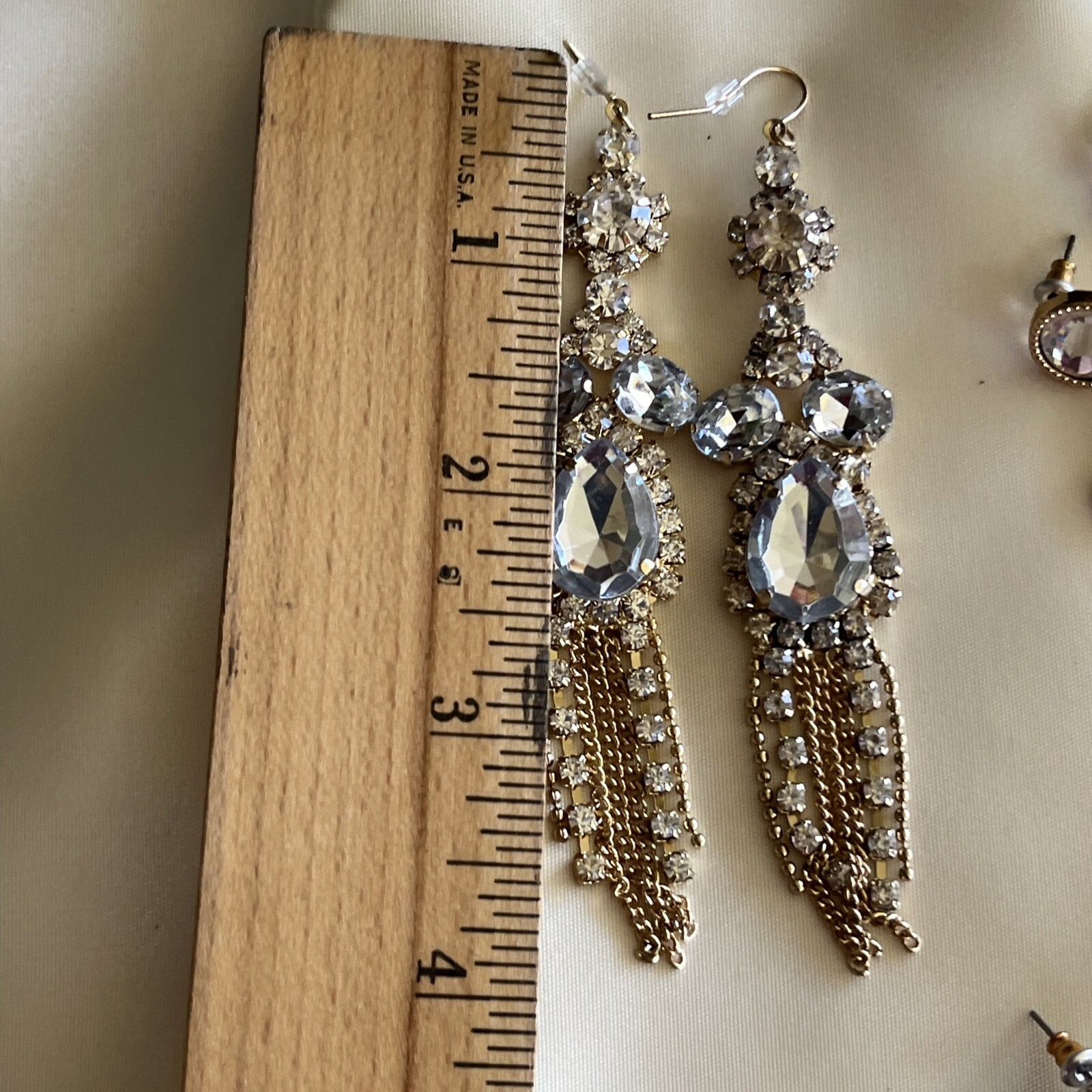 Earrings Pierced Statement Dangling Chandelier Br… - image 6