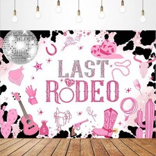 Last Rodeo Bachelorette Party Backdrop for Photography Little Cowgirl 1st Hap...