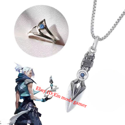 New Game VALORANT Jett Rocklove X Necklace Pendant Choker Accessories Ring Gift