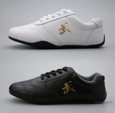 Wushu Sports Sneakers Unisex Soft Cow Leather Kung Fu Tai Chi Shoes Martial Arts