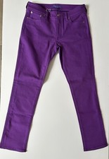 Ralph Lauren Purple Label Women  s Purple Cotton Jeans 27 Italy NWT 590