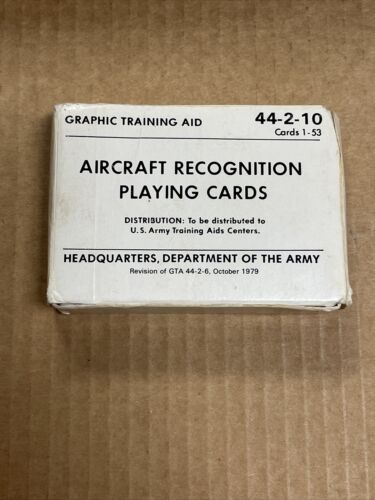 + Vintage Aircraft Recognition Playing Cards Graphic Training Aid 44-2-10