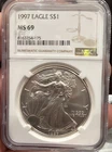 1997 American Silver Eagle NGC MS69 Classic Brown Label